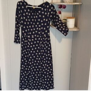 Boden Blue Print Pullover Jersey Dress 4L